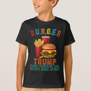 Burger Trump beschuldigt untergräbt läuft Gaslight T-Shirt