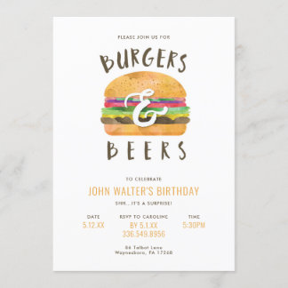Burger und Biere Einladung