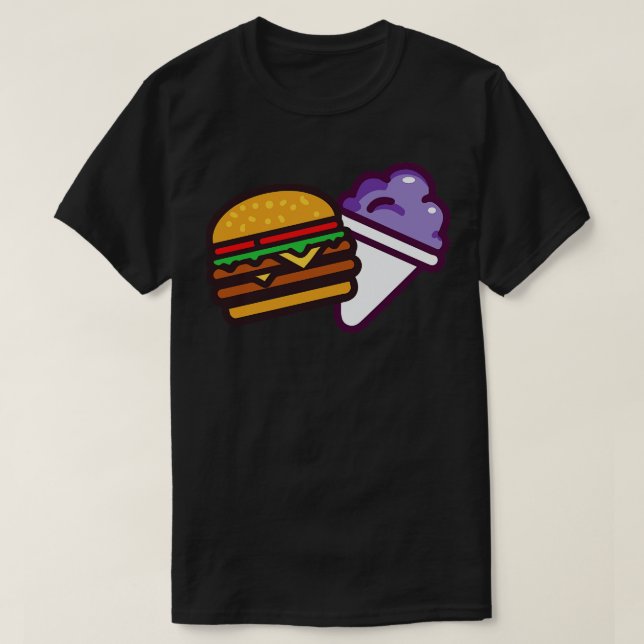 Burger und ein Schneekonzern T-Shirt (Design vorne)