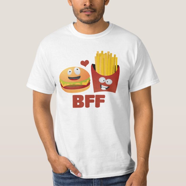 Burger und Friends die besten Freunde für immer T-Shirt (Vorderseite)