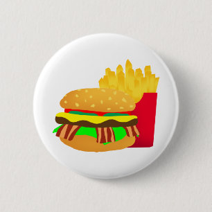 Burger und Fries Button