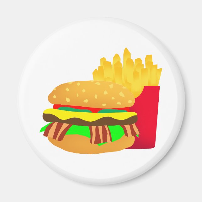 Burger und Fries Magnet (Vorne)