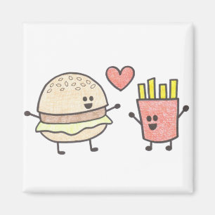 Burger und Fries Magnet