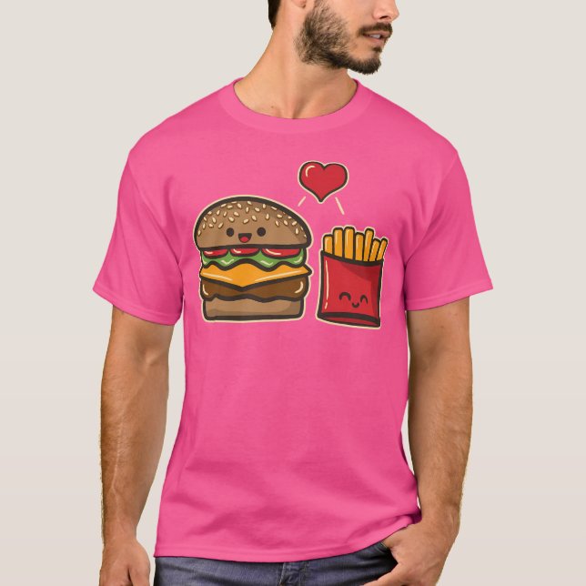 Burger und Fries T-Shirt (Vorderseite)