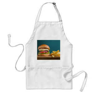 Burger und Pommes Frites Standard-Schürze Schürze