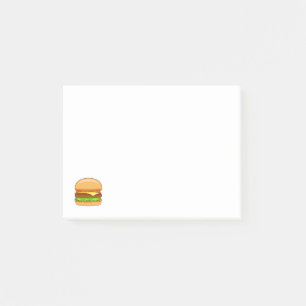 Burger Vector Illustration Post-it Klebezettel