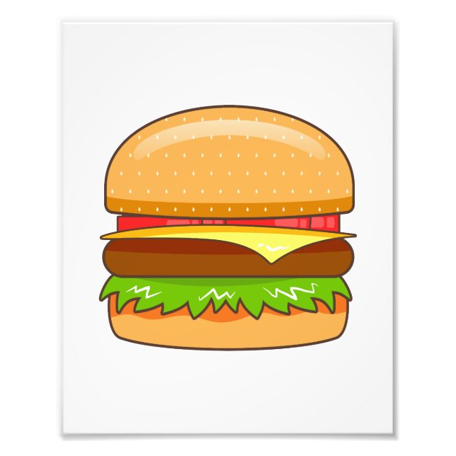 Burger-Vektorillustration Fotodruck (Vorne)