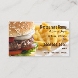 Burger-Visitenkarte Visitenkarte