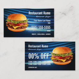 Burger-Visitenkarte Visitenkarte
