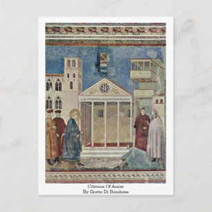Bürger von Assisi von Giotto Di Bondone Postkarte