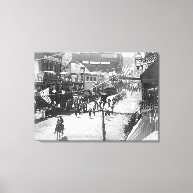 Bürger von Deadwood Celebrate Abschluss von 2 Leinwanddruck (Vorderseite)