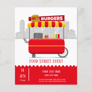 Burger von Lebensmittelstraßen Flyer