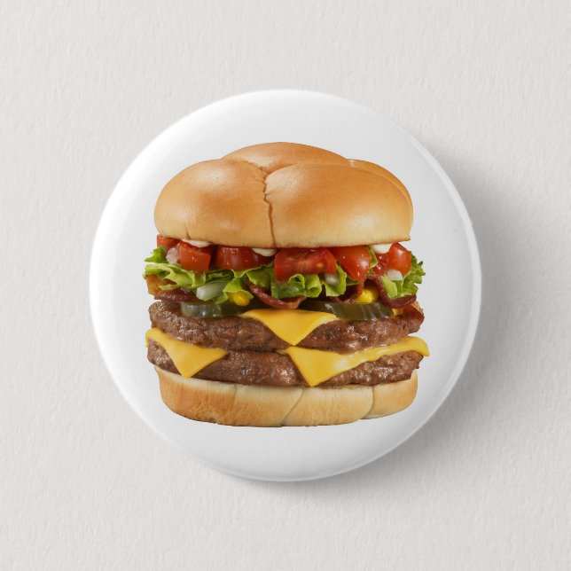 BurgerhamburgernahrungsmittelAbzeichenknopf Button (Vorderseite)