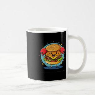 Burgerkostüm zerschlagen mit lustigen Boxhandschuh Kaffeetasse