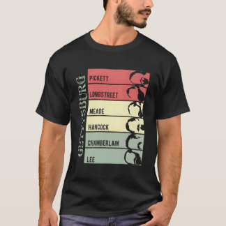 Bürgerkriege Bärte Gettysburg Bart Old School T-Shirt
