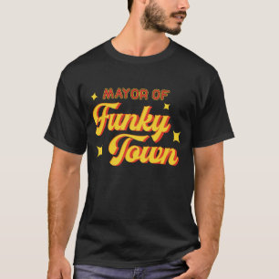 Bürgermeister des Funky Stadtsiebziger jahre T-Shirt
