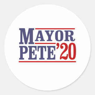 BÜRGERMEISTER PETE '20 RUNDER AUFKLEBER