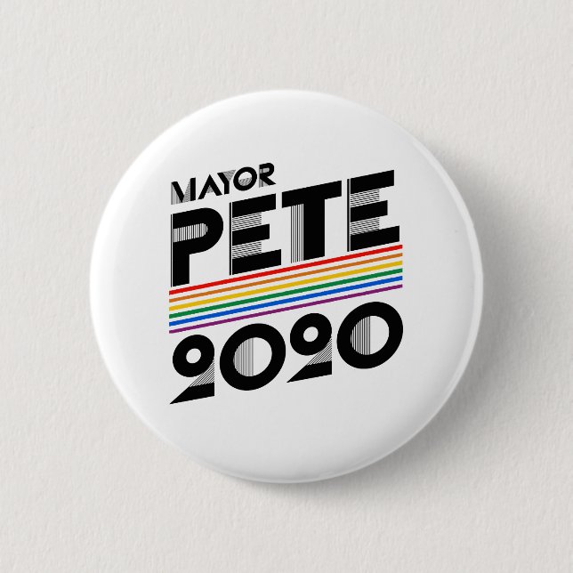Bürgermeister Pete Pride 2020 Button (Vorderseite)