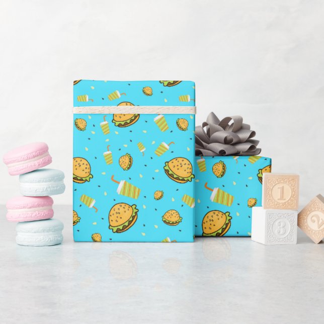 Burgermuster Geschenkpapier (Babyparty)