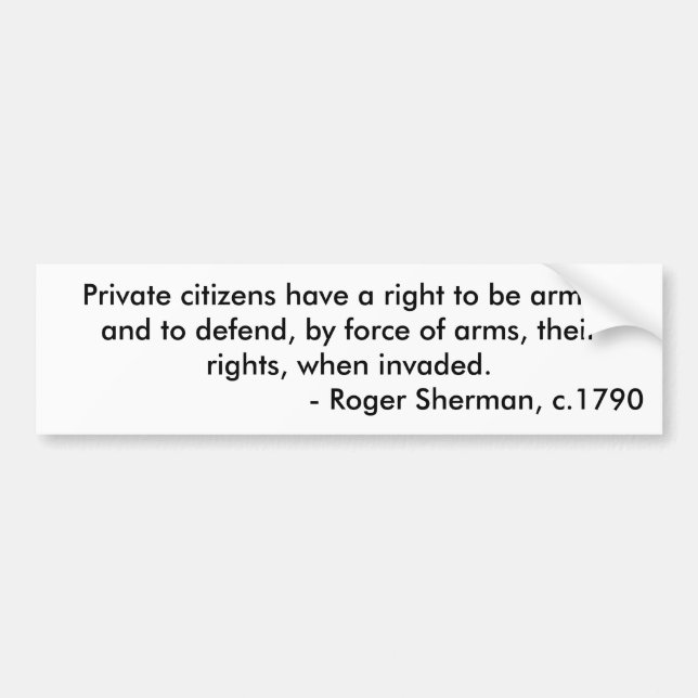 Bürgerrecht, Arme zu tragen Autoaufkleber (Vorne)