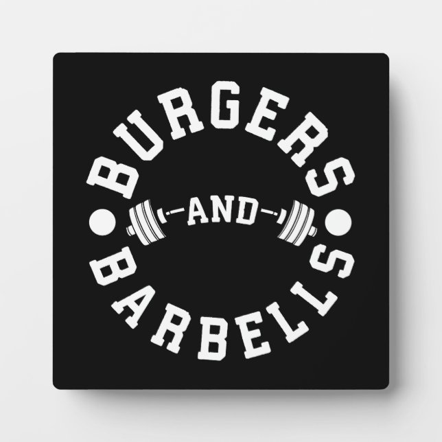 Burgers and Barbells - Funny Workout Motivierend Fotoplatte (Vorderseite)