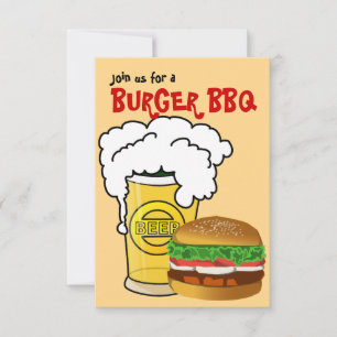 Burgers and BierSummer Fusion Party Einladung