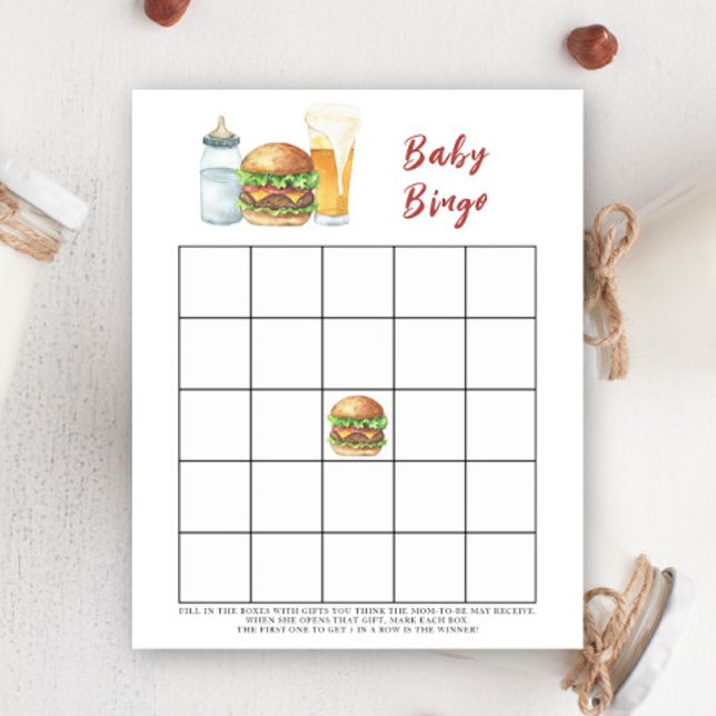 Burgers and Brewing Baby Dusche Bingo (Von Creator hochgeladen)