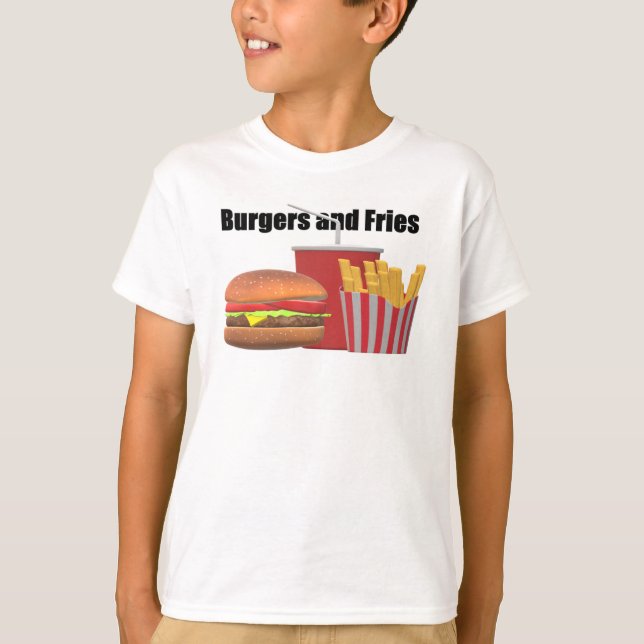 Burgers and Fries T - Shirt (Vorderseite)
