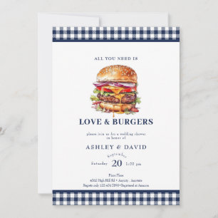 Burgers BBQ Paare Baby Shower Einladung