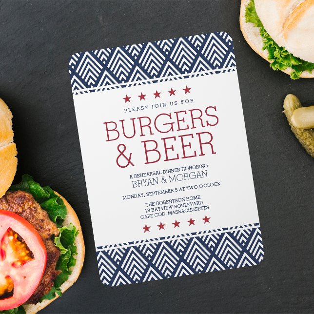 Burgers & Beer Probe Dinner Einladung (Von Creator hochgeladen)