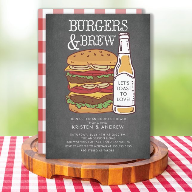 Burgers & Brew Couples Einladung (Von Creator hochgeladen)