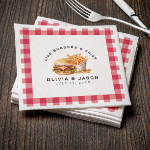 Burgers & Fries Picnic Polterabend Serviette
