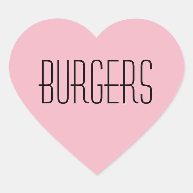 Burgers Heart Sticker (Vorderseite)