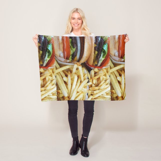 Burgers n Fries Fleecedecke (Beispiel)