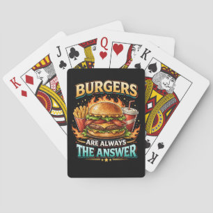 Burgers sind immer die Antwort Spielkarten