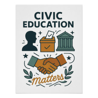 Bürgerschaftliche Bildung zählt Poster