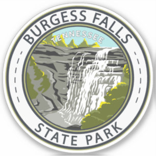 Burgess Falls Staat Park Tennessee Abzeichen Aufkleber