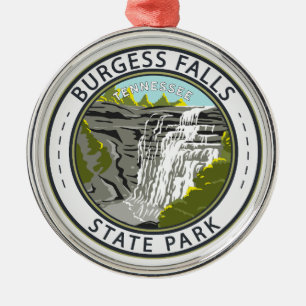 Burgess Falls Staat Park Tennessee Abzeichen Ornament Aus Metall