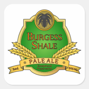 Burgess Shale Pale Ale Quadratischer Aufkleber