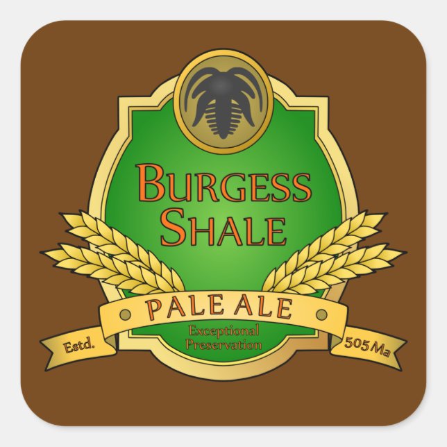 Burgess Shale Pale Ale Sticker (Vorderseite)