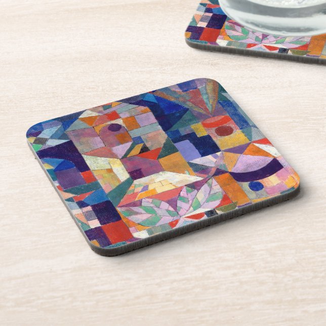 Burggarten - Paul Klee - Getränkeuntersetzer (Linke Seite)