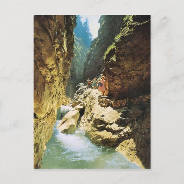 Burggraben-Klamm Wasserfall Postkarte (Vorderseite)