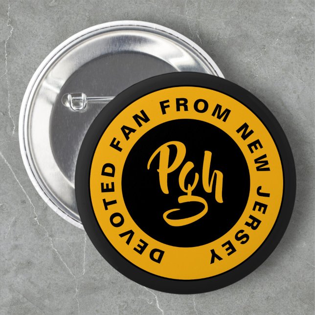 Burgh Fan Clasp Custom Black Gold Retro Button (Von Creator hochgeladen)