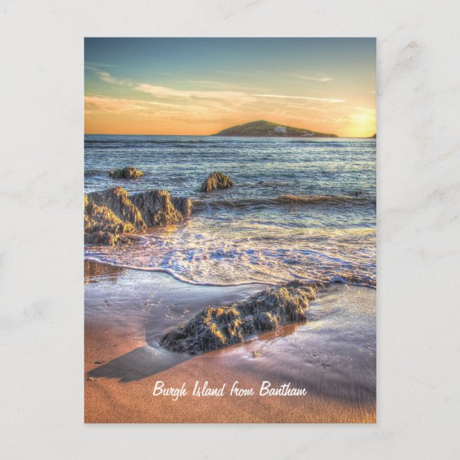 Burgh Island aus Bantham am Sundown... Postkarte (Vorderseite)