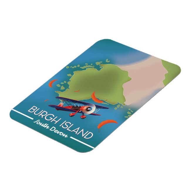 Burgh Island Devon Reiseplan Magnet (Linke Seite)
