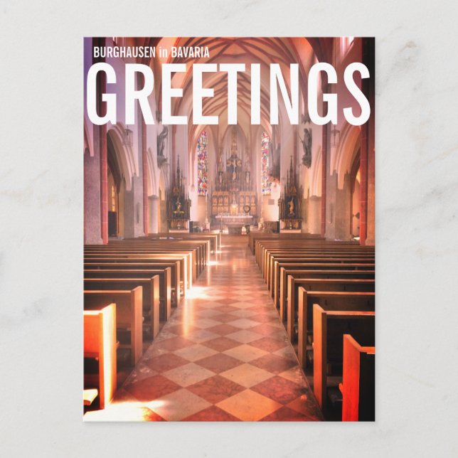 Burghausen in Bayern Postkarte (Vorderseite)