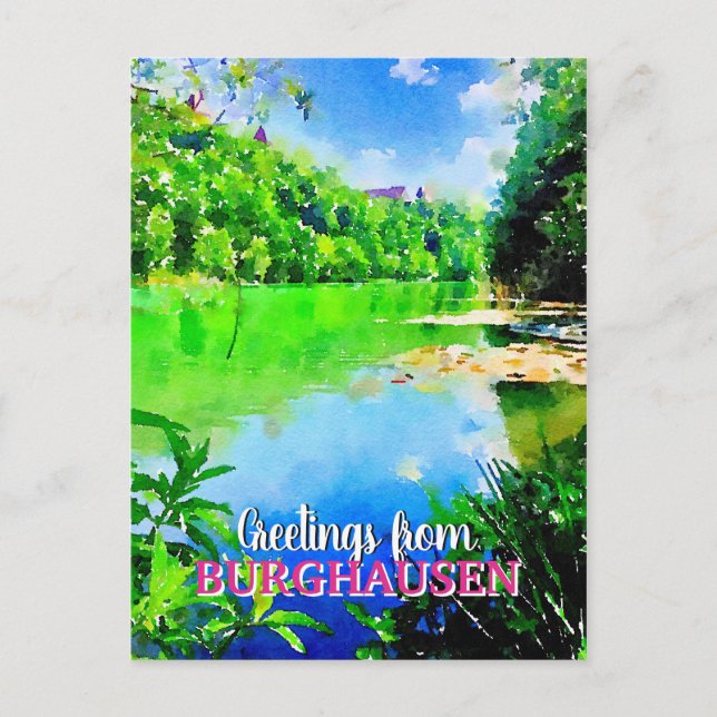 Burghausen Wöhrseebad in Bayern Postkarte (Vorderseite)