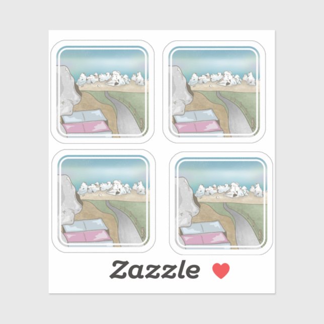 Burghügel boulding Neuseeland Aufkleber (Blatt)