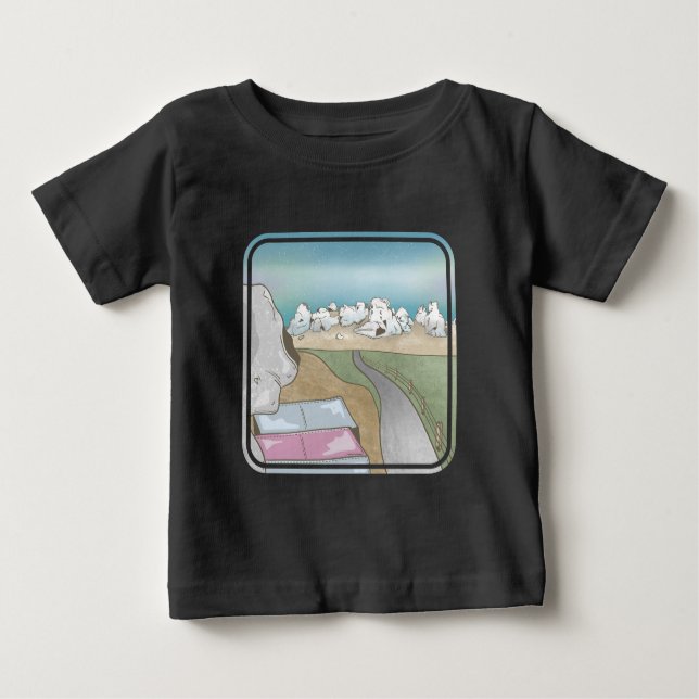 Burghügel boulding Neuseeland Baby T-shirt (Vorderseite)