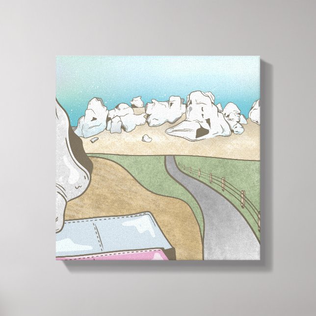 Burghügel boulding Neuseeland Leinwanddruck (Vorderseite)